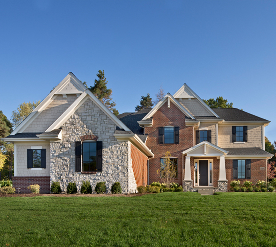 Front lawn of a new custom home